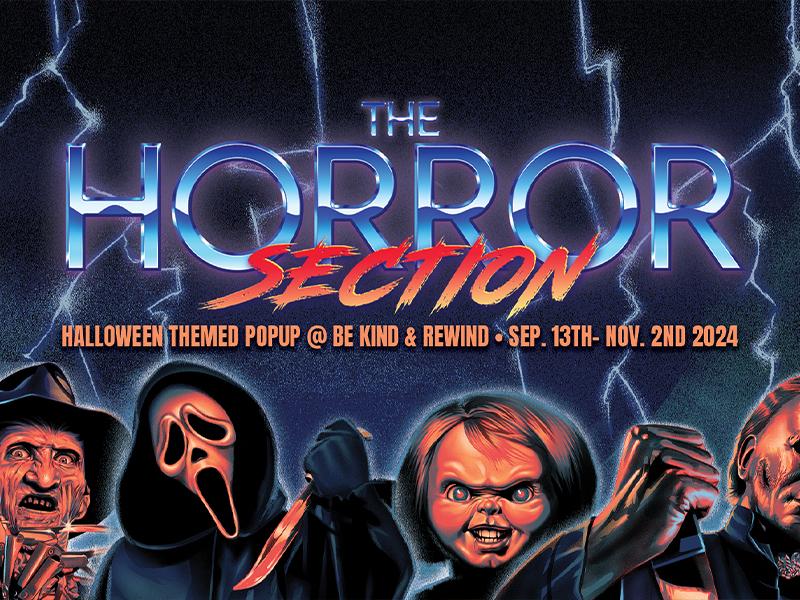 the horror section halloween popup bar